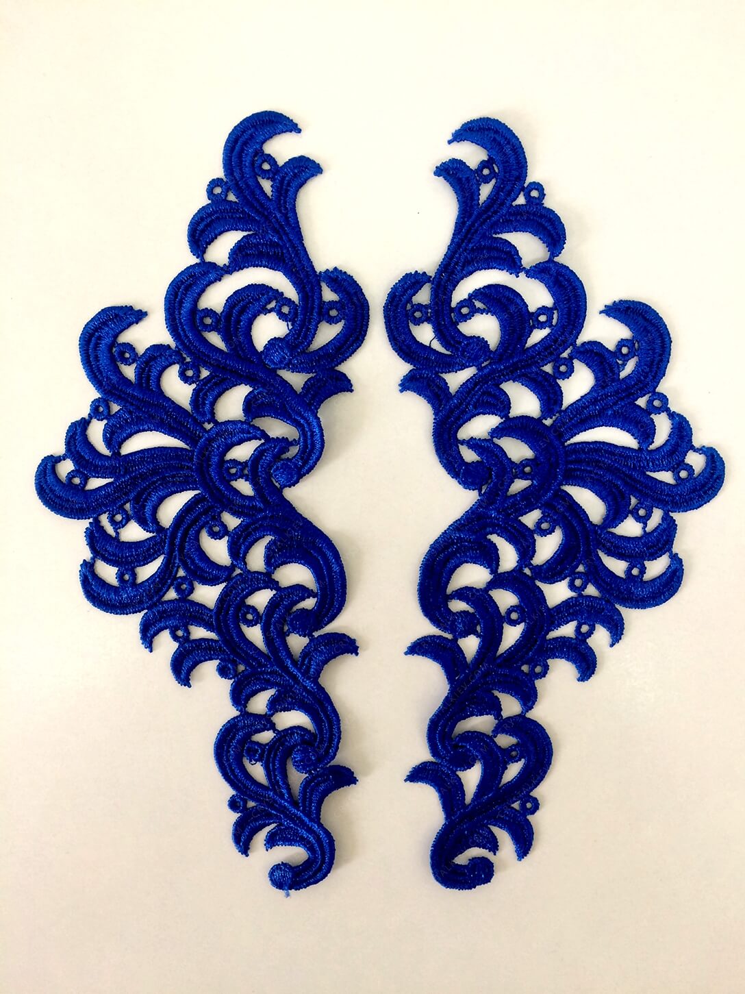 Мереживний лейс (2шт) Dark Blue 21х6,5см