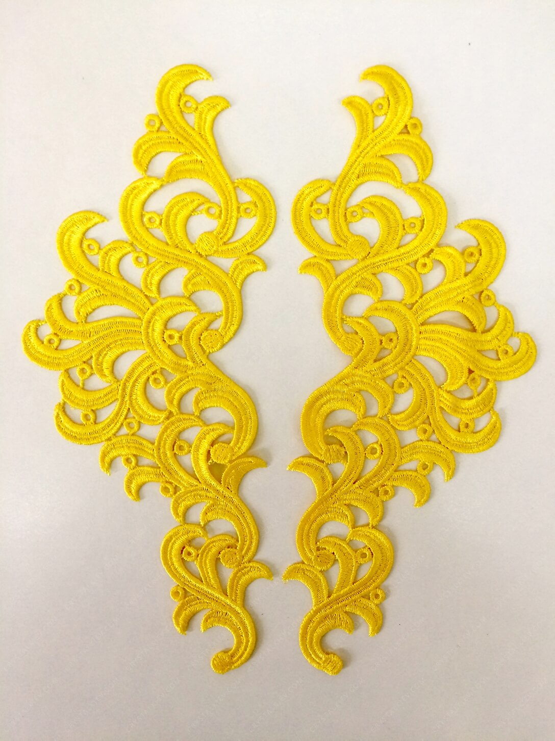 Мереживний лейс (2шт) Yellow 26х9см