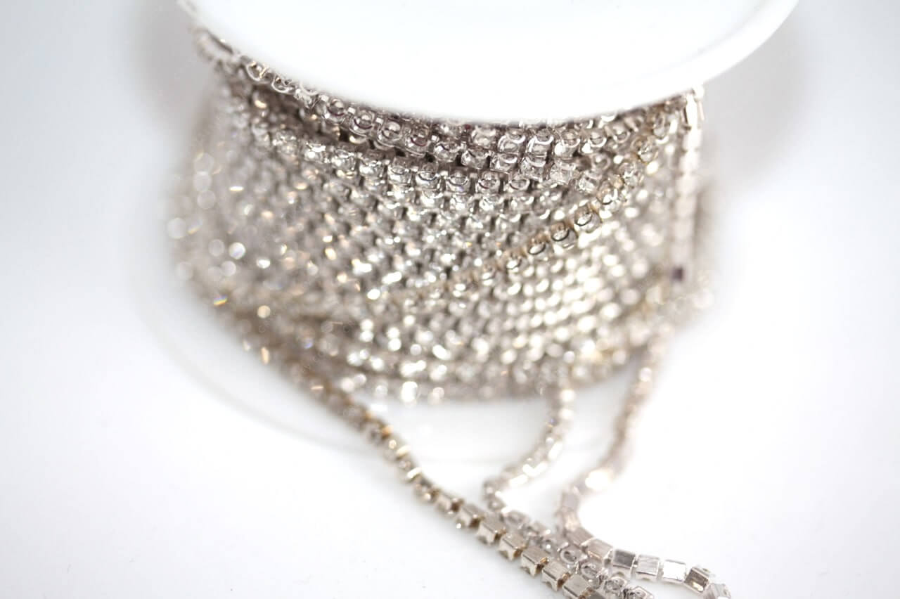 -10% SALE Ланцюжок стразовий Crystal ss6