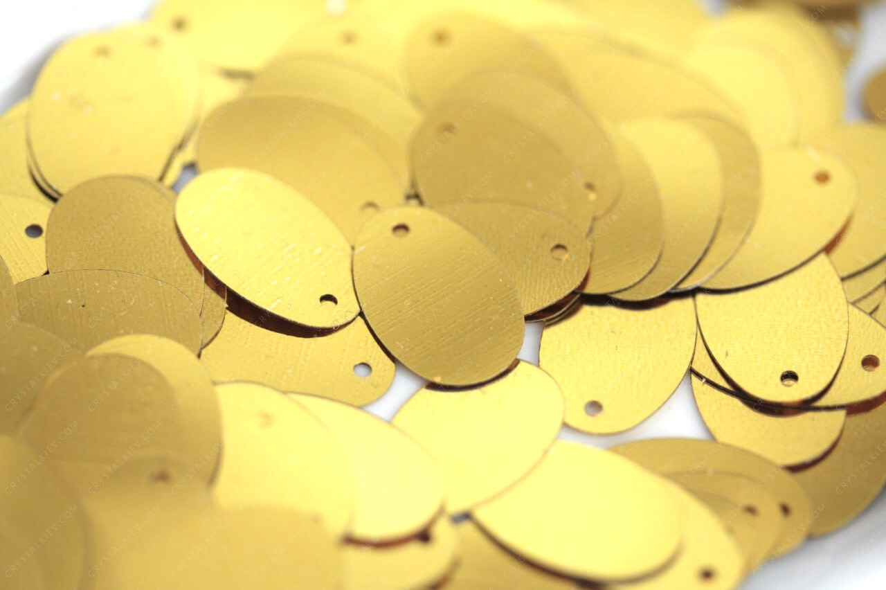 Паєтка Gold 10х20мм; 20х30мм