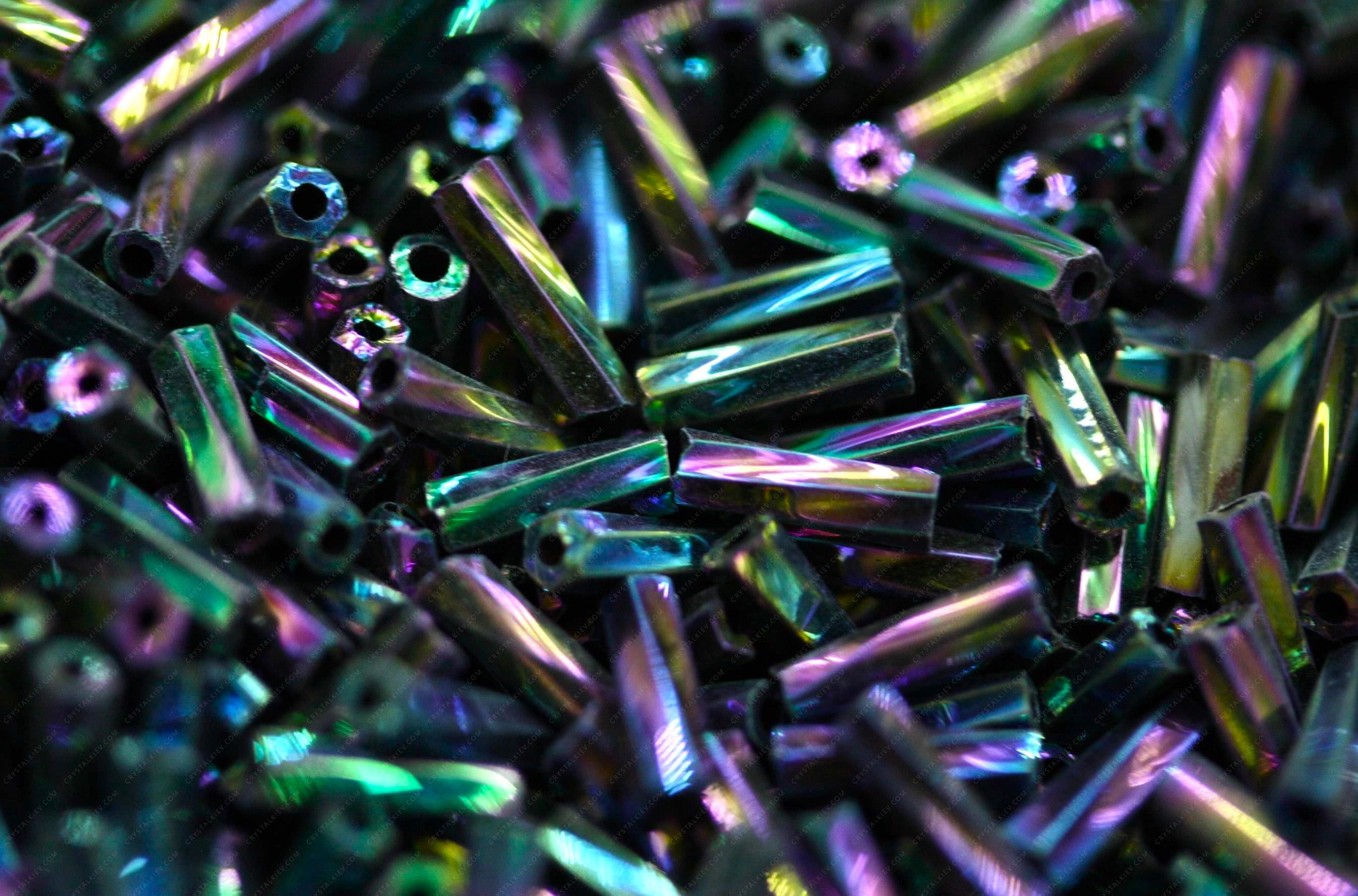 Стеклярус Rainbow кручений 6.0mm