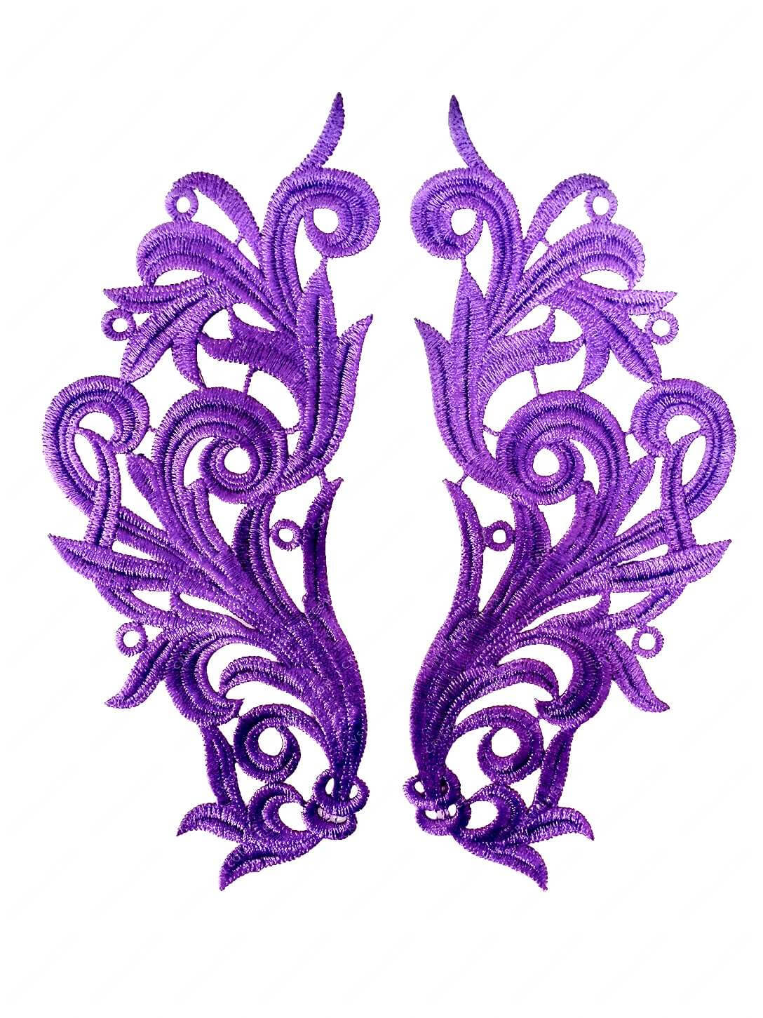 Мереживний лейс (2шт) Lilac 22х9см №85