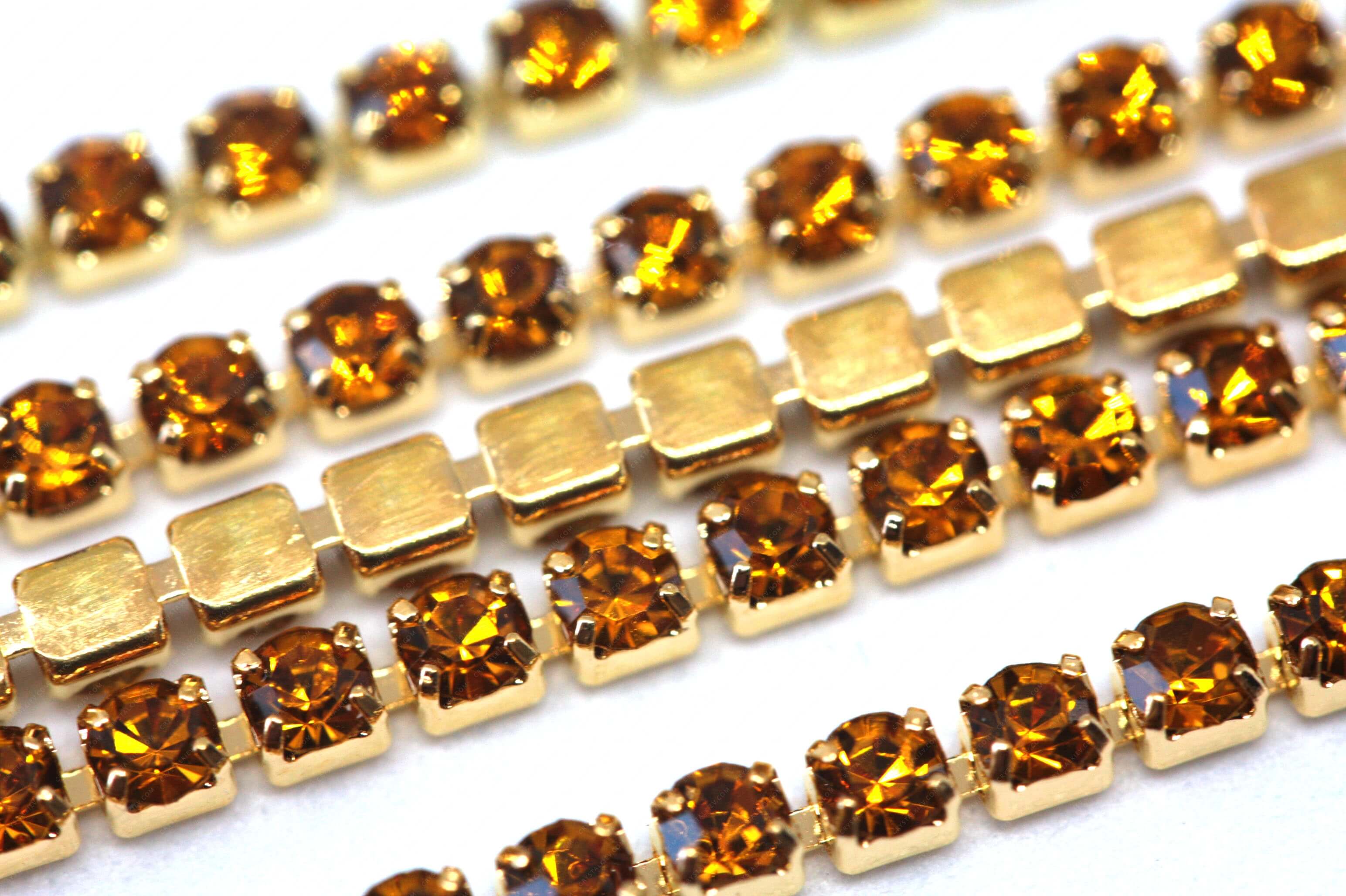 -10% SALE Ланцюжок Gold+Topaz (4лапки)