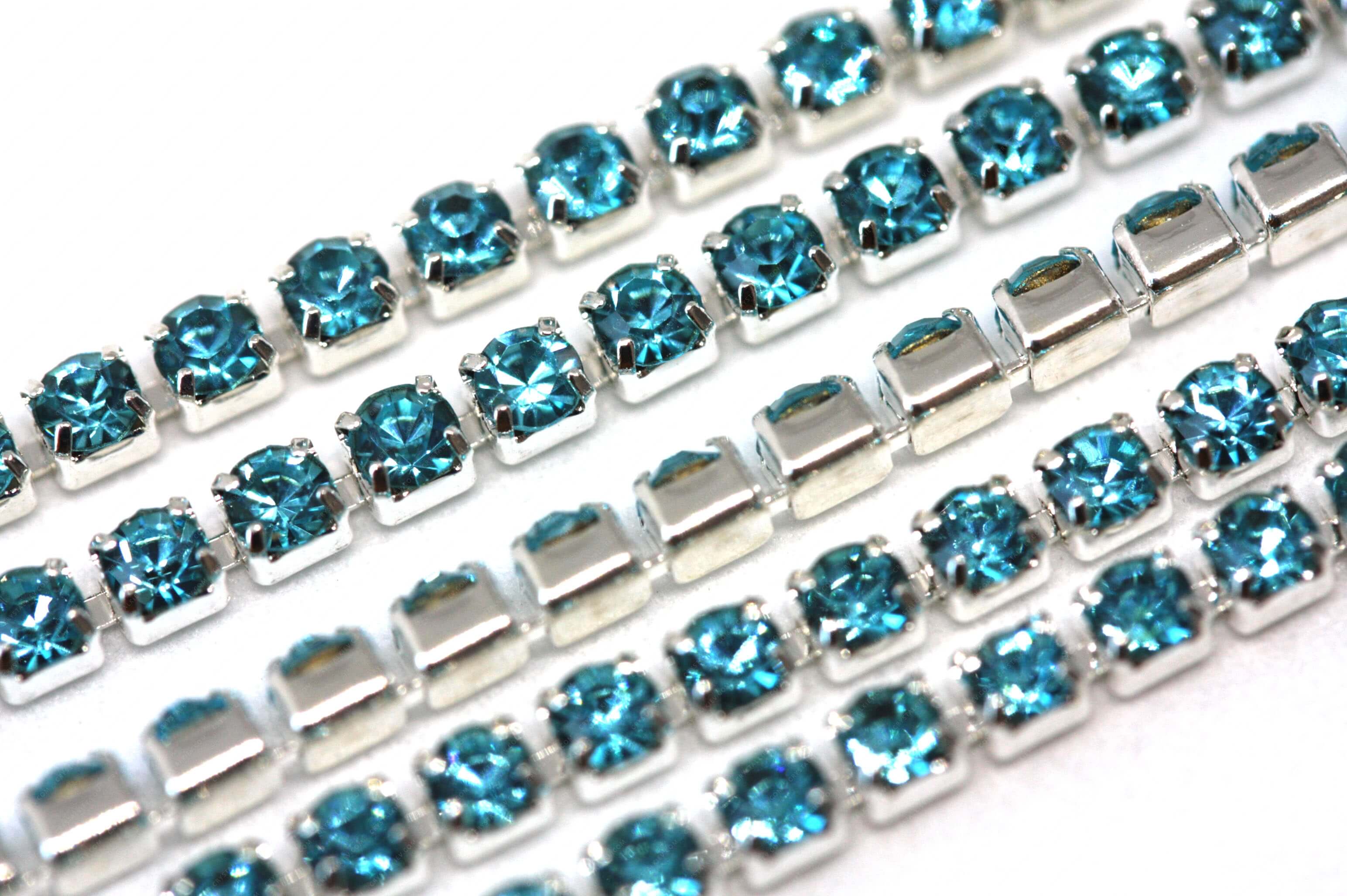 -10% SALE Ланцюжок Silver + Aqua (4лапки)