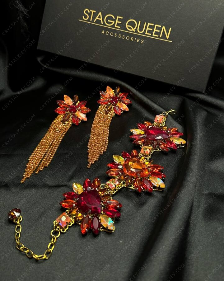 Набір сценічної біжутерії зі стразами INSPIRIT