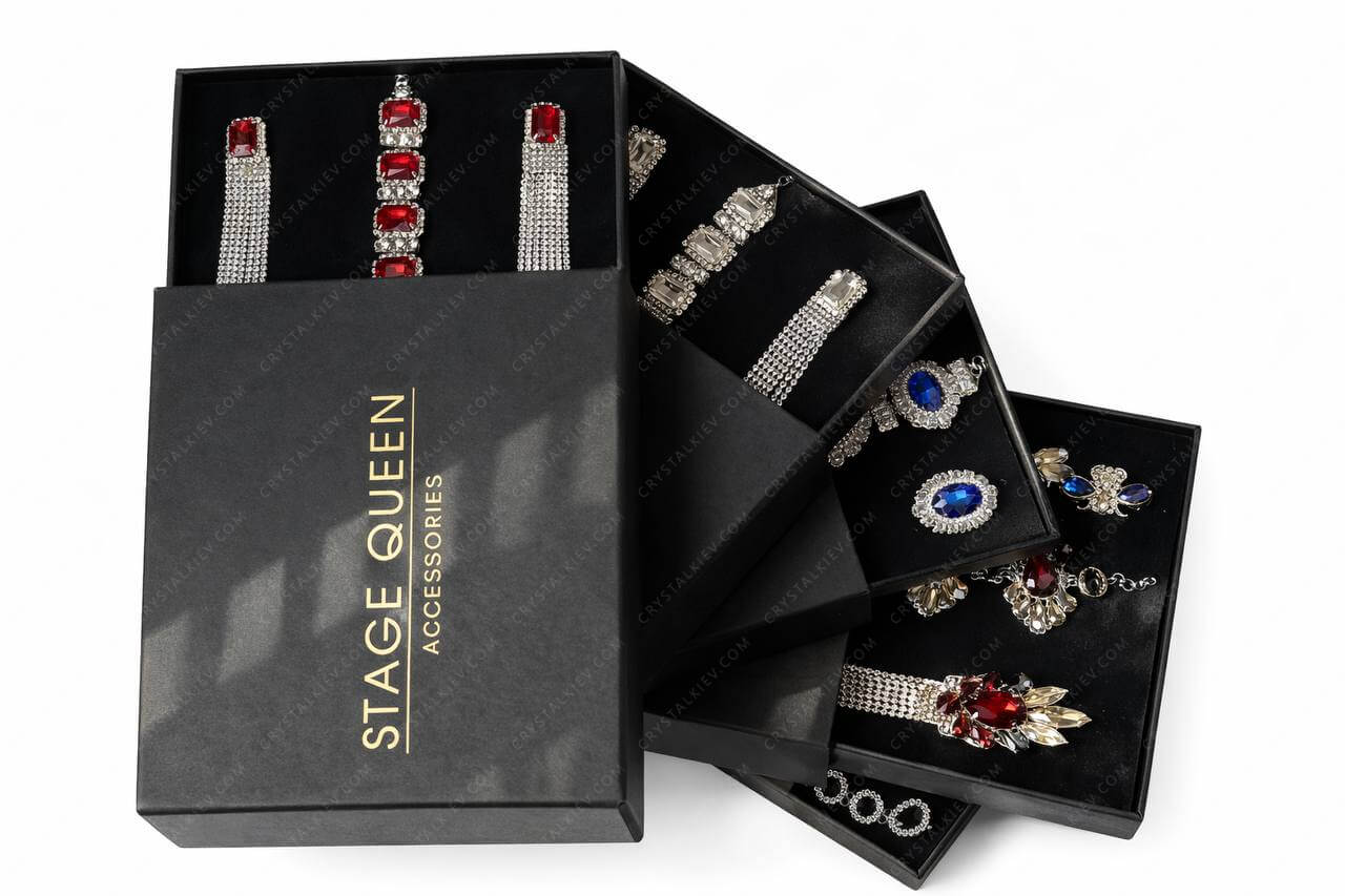 Сценічні прикраси зі стразами для FITNESS BIKINI